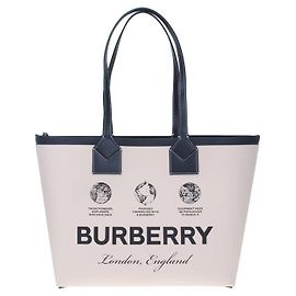 Burberry Bolso Tote London de algodón con estampado Label - Medium Multicolor