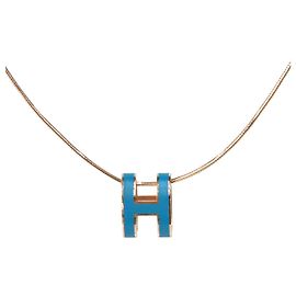 Hermès Collar Blue Pop Gold Azul