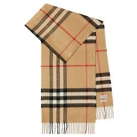 Burberry Cachecol de cashmere xadrez vintage bege Marrom