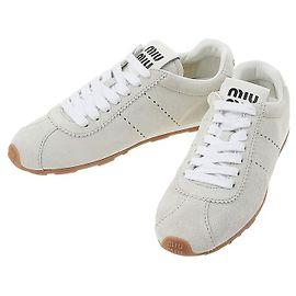 Miu Miu Flume Wildledersneaker für Damen Silber