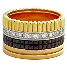 Boucheron Quattro Classic Large Ring Diamond Setting Yellow