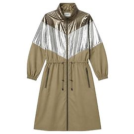 Isabel Marant Veste coupe-vent longue bicolore Vert
