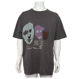 Dior Camiseta de algodón gris para hombre Castaño