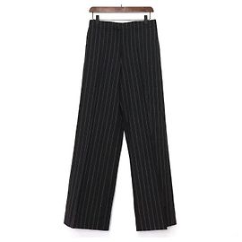 Céline Black Stripe Wool Women's Pants Black