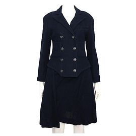 Chanel Conjunto de Casaco e Saia para Mulher em Algodão Navy com Botões CC
Casaco em Algodão Navy com Botões CC para Mulher
Saia em Algodão Navy com Botões CC para Mulher Azul