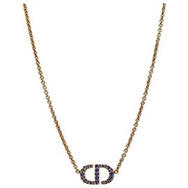Dior Collana Petit CD Blu e Oro Blu
