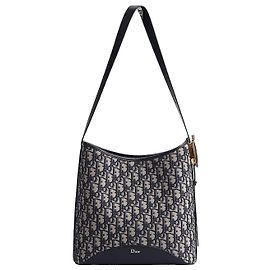 Dior Borsa a secchiello Medaillon Medium Blue Oblique Jacquard Blu
