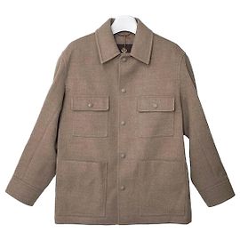 Loro Piana Giacca sovracamicia Darci Straight Hem inutilizzata Taglia Marrone