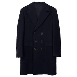 Tom Ford Wool Double Coat Blue