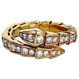 Bulgari Serpenti Viper Pavé Ring Pink