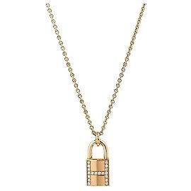 Hermès Collier Kelly Cadena Diamants Or Rose Rose