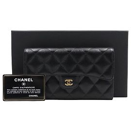 Chanel Classic Flap Damen Langbeutel Schwarz