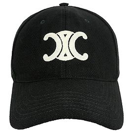 Céline Boné Trionf Ball Cap Size Black Preto