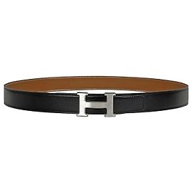Hermès Fivela Silver Matte não utilizada Preto