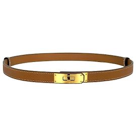 Hermès Ceinture Kelly Gold inutilisée Doré