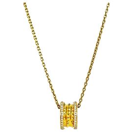 Bulgari Collar de diamantes pavé oro amarillo Amarillo