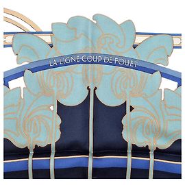 Hermès Pañuelo de seda Azul