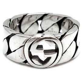 Gucci Anillo entrelazado de plata Plata