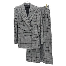 Dolce & Gabbana Houndstooth Prince Blazer Wool Jacket Pants Set Brown