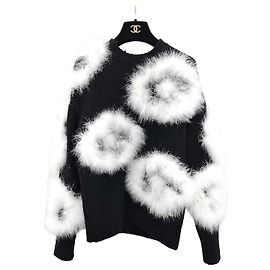Chanel Pull en cachemire Runway Argenté