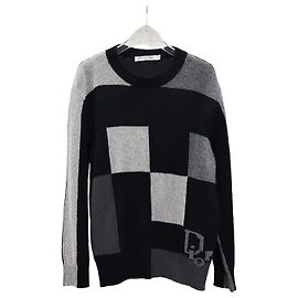 Dior Kaschmir-Strick mit Karologo Mehrfarben