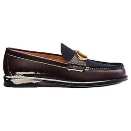 Dior Mocassins Granville Deep Brown Smooth Calfskin Black Suede Calfskin Marrom