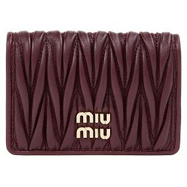 Miu Miu Tarjetero Matareasse Napa Roja