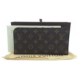 Louis Vuitton Carteira Longa Monogram Insolite com Organizador e Fecho de correr Marrom