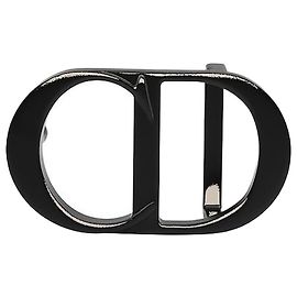 Dior Hebilla de cinturón CD Icon Acabado en laca negro mate Latón Negro