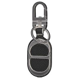 Dior Porta-chaves CD Icon em pele de vitelo grão preto Preto