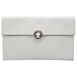 Miu Miu Clutch de cristal branca Branco