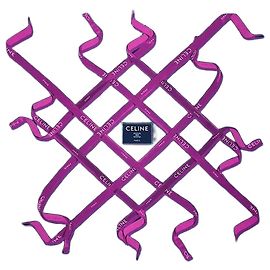 Céline Quadrat aus Seidentwill Navy/Fuchsia/White Blau