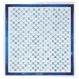 Céline Bandana in cotone White/Blue Blu