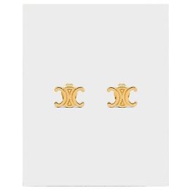 Céline Triomphe Stud Gold Finish Brass D'oro