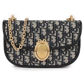 Dior Bolsa de corrente Small com aba Médallion Azul
