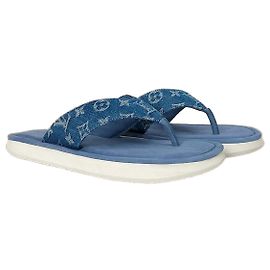 Louis Vuitton Flip Thong Sandals Blue Blue