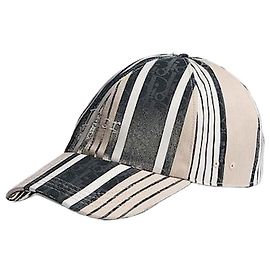 Dior Boné Riviera Oblique Sun Stripe Gray Blue em jacquard de algodão e seda Azul