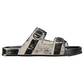Louis Vuitton Aqua Sandals Black Suede Calfskin Black