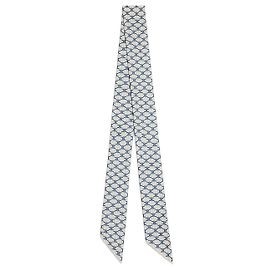 Céline Triomphe Silk Twill Denim Blu