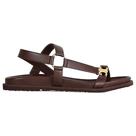 Céline Sandali Triomphe Mode in vitello Dark Brown Marrone