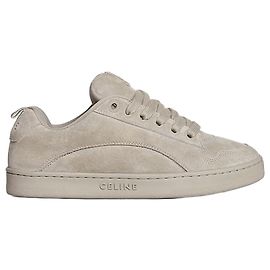 Céline Sneaker basse stringate Huntington in pelle scamosciata di vitello e mesh Grey Marrone