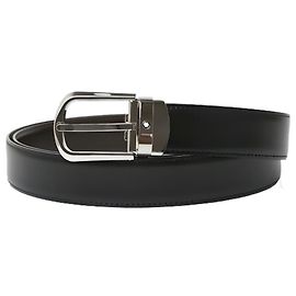 Montblanc Reversible Leather Belt Black Brown Brown