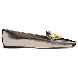 Dior Mocassins à boucle médaillon en cuir d'agneau noir Noir