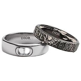 Dior Set di Anelli Oblique Silver Argento