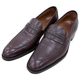 Hermès Leather Loafers Dark Brown Brown