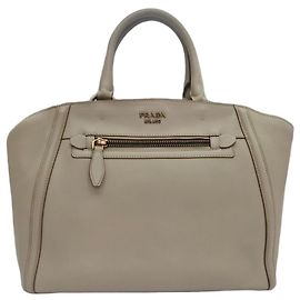 Prada Saco Tote City em couro Marrom