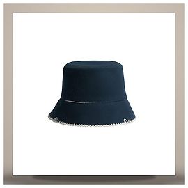 Dior Teddy Bucket Hat mit schmaler Krempe Navy Blue Cotton Blau