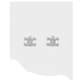 Céline Orecchini a lobo con strass
Ottone con finitura in rodio
Argento Argento