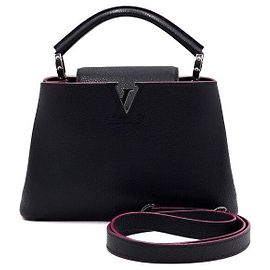 Louis Vuitton Saco Tote Capucines BB em couro Taurillon Dark Navy Azul