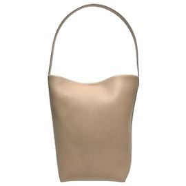 The row Petit sac cabas Park en cuir Dark Taupe Marron